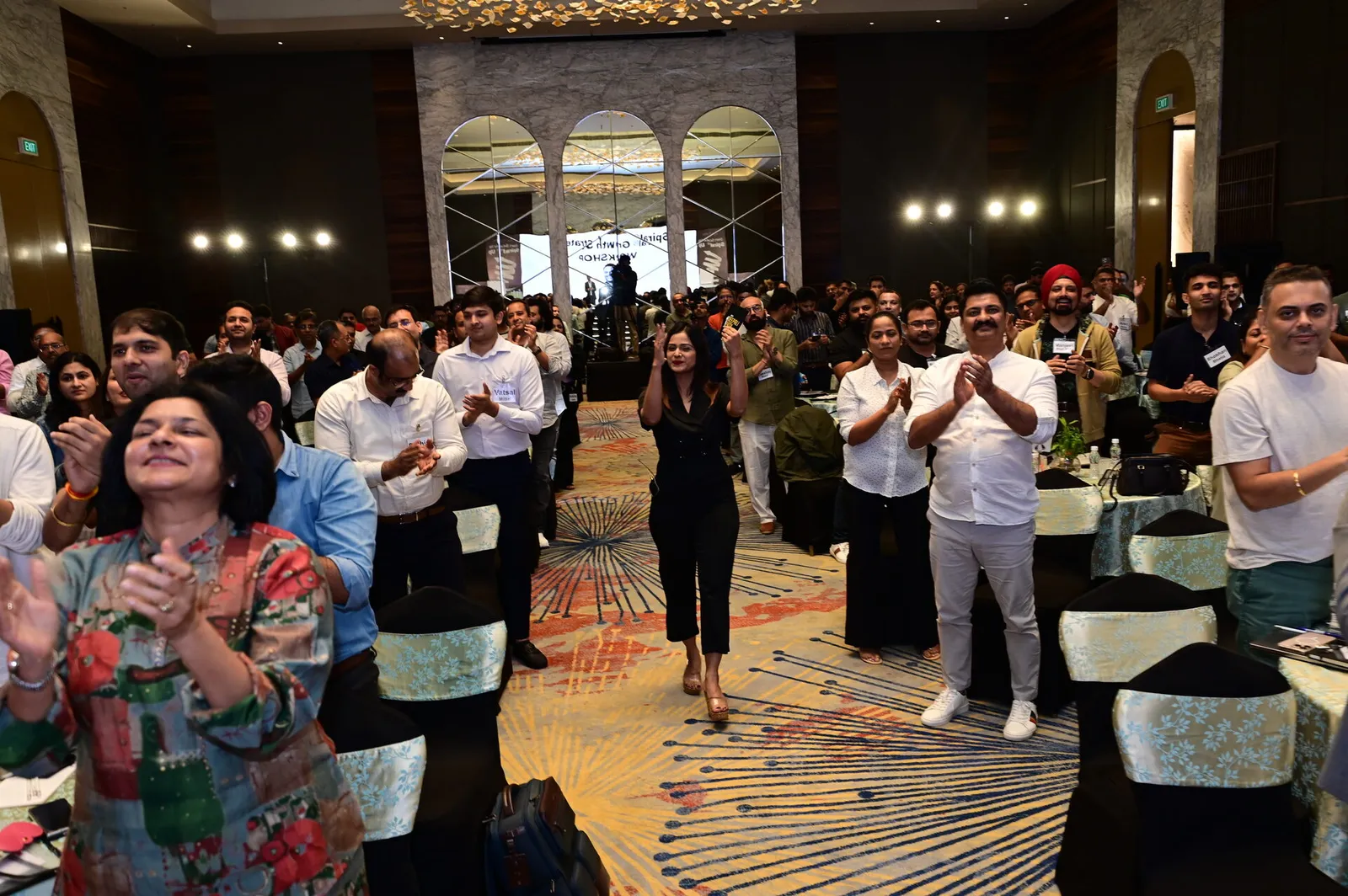 Audience giving standing ovation at Goa workshop